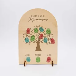 Cadre Arbre de vie personnalisé bois gravé 10x15 cm