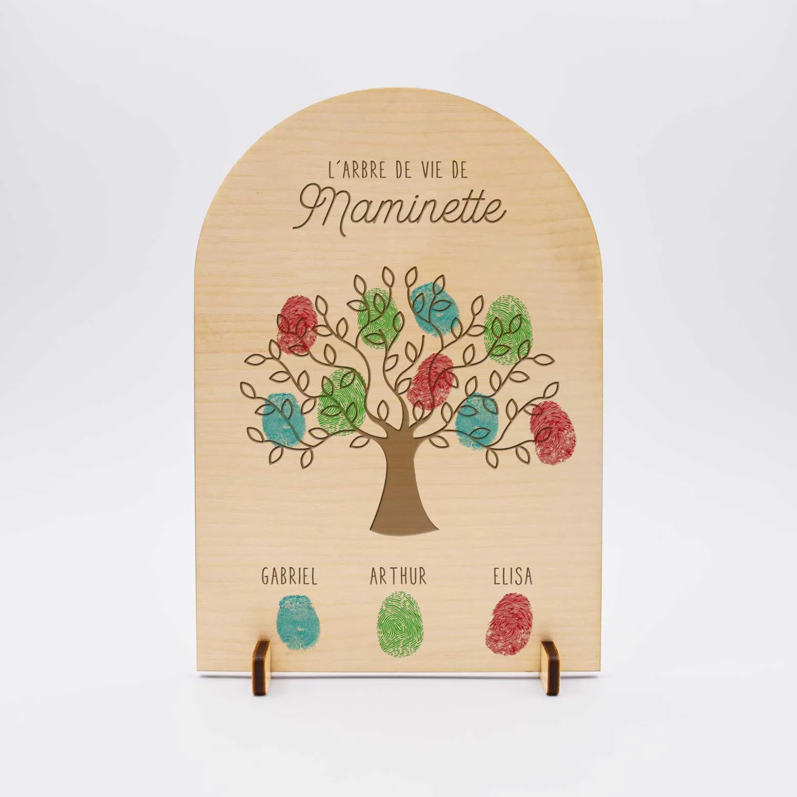 Cadre Arbre de vie personnalisé bois gravé 10x15 cm