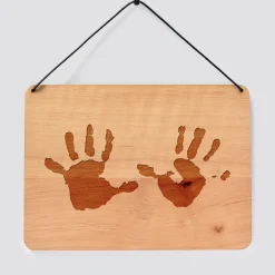 Cadre de décoration personnalisé gravé bois rectangle 20x14,6 cm