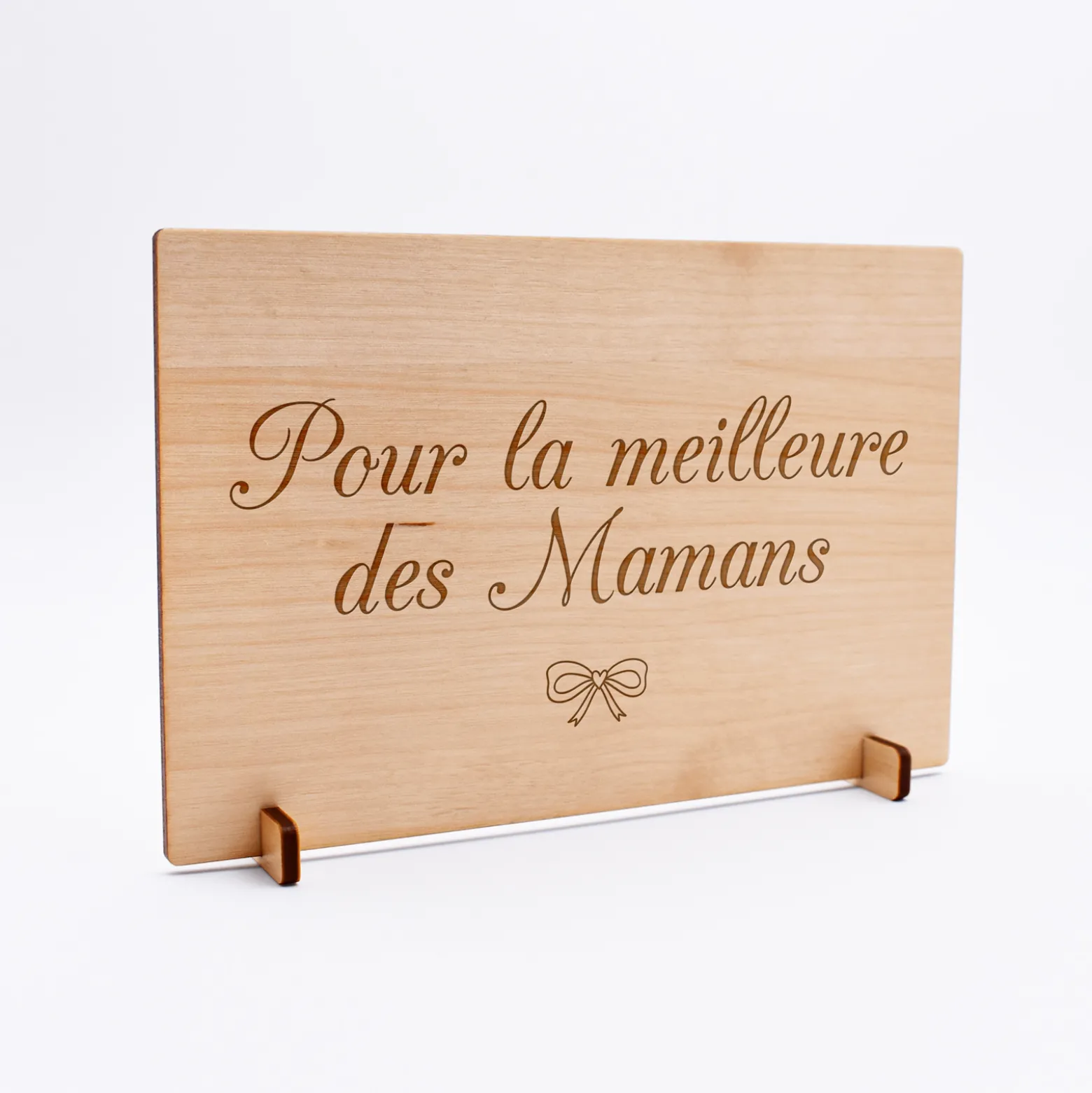 Cadre personnalisé bois gravé 15x10 cm avec support