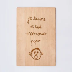 Cadre personnalisé bois gravé 15x10 cm avec support