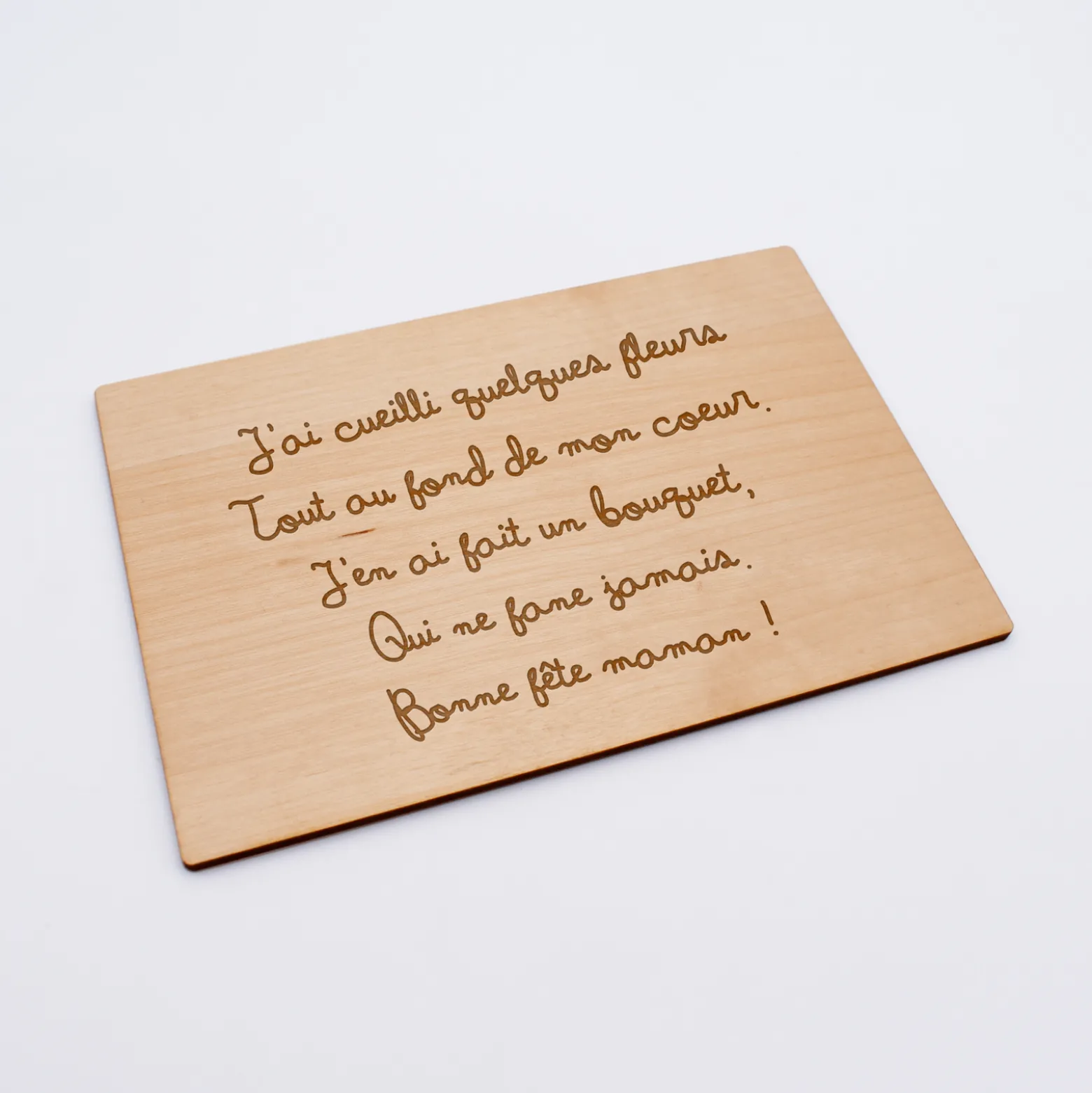 Cadre personnalisé bois gravé 15x10 cm avec support