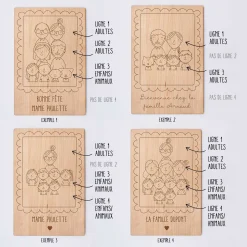 Cadre personnalisé bois gravé 15x10 cm avec support - édition spéciale 