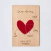 Cadre personnalisé bois gravé 15x10 cm avec support - édition spéciale "Un peu de nous"