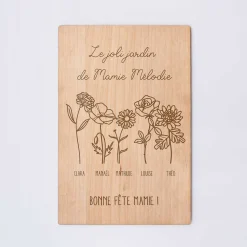 Cadre personnalisé bois gravé 15x10 cm avec support - édition spéciale 