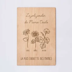 Cadre personnalisé bois gravé 15x10 cm avec support - édition spéciale 