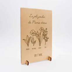 Cadre personnalisé bois gravé 15x10 cm avec support - édition spéciale 
