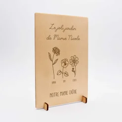 Cadre personnalisé bois gravé 15x10 cm avec support - édition spéciale 