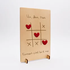 Cadre personnalisé bois gravé 15x10 cm avec support - édition spéciale 