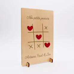 Cadre personnalisé bois gravé 15x10 cm avec support - édition spéciale 