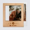 Cadre polaroïd Spotify personnalisé gravé bois aimanté grand format 92x108 mm