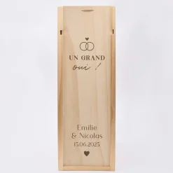 Caisse de champagne bois couvercle gravé - Edition spéciale "Grandes Occasions"