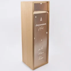 Caisse de champagne bois couvercle gravé - Edition spéciale 