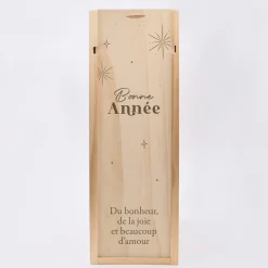 Caisse de champagne bois couvercle gravé - Edition spéciale 