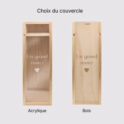 Caisse de champagne bois couvercle gravé - Edition spéciale 