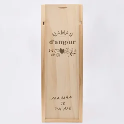 Caisse de champagne bois couvercle gravé - Edition spéciale 