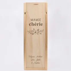 Caisse de champagne bois couvercle gravé - Edition spéciale 