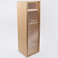 Caisse de champagne bois couvercle gravé - Edition spéciale 
