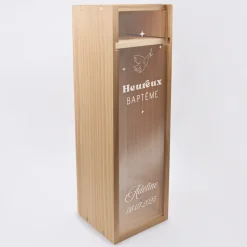 Caisse de champagne bois couvercle gravé - Edition spéciale 