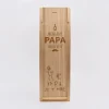 Caisse de vin bois couvercle acrylique gravé - Edition spéciale "Meilleur Papa depuis"