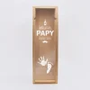Caisse de vin bois couvercle gravé - Edition spéciale "Meilleur Papy depuis"