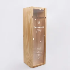 Caisse de vin bois couvercle gravé - Edition spéciale
