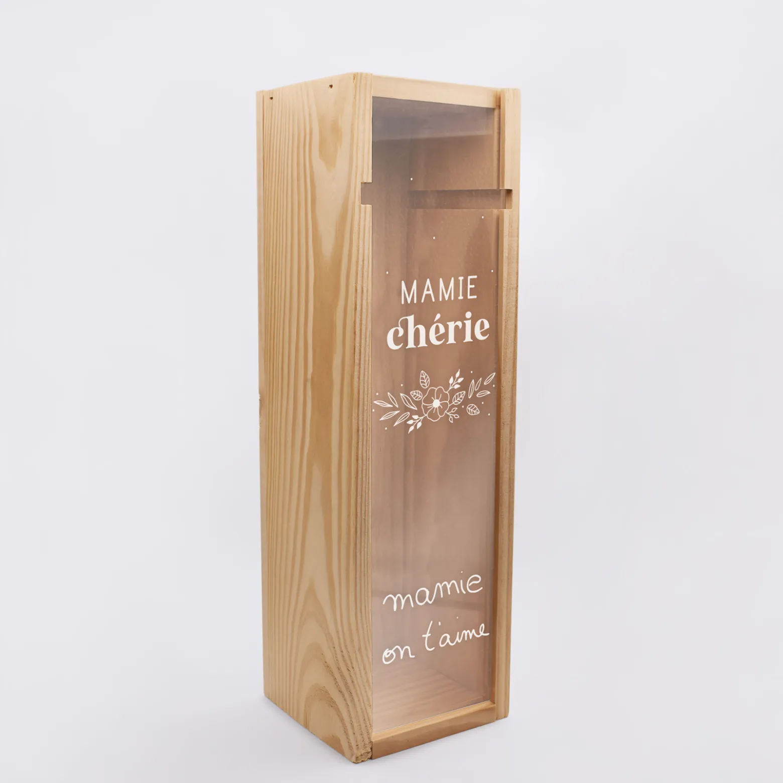 Caisse de vin bois couvercle gravé - Edition spéciale "Grandes Occasions"