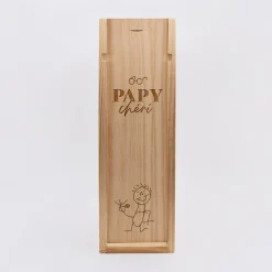 Caisse de vin bois couvercle gravé - Edition spéciale