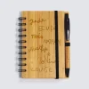Carnet bambou personnalisé 11,5x15 cm et stylo gravé - Nos petits imparfaits
