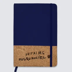 Carnet bi-matière en liège personnalisé 14x21 cm