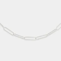 Chaîne grande maille argent
