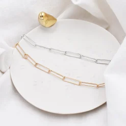 Chaîne grande maille argent