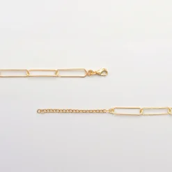 Chaîne grande maille plaqué or