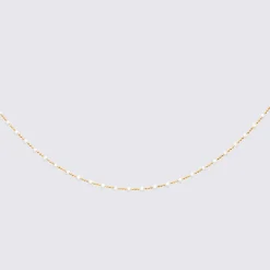 Chaîne plaqué or perles colorées
