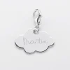 Charm gravé argent nuage 20x14 mm