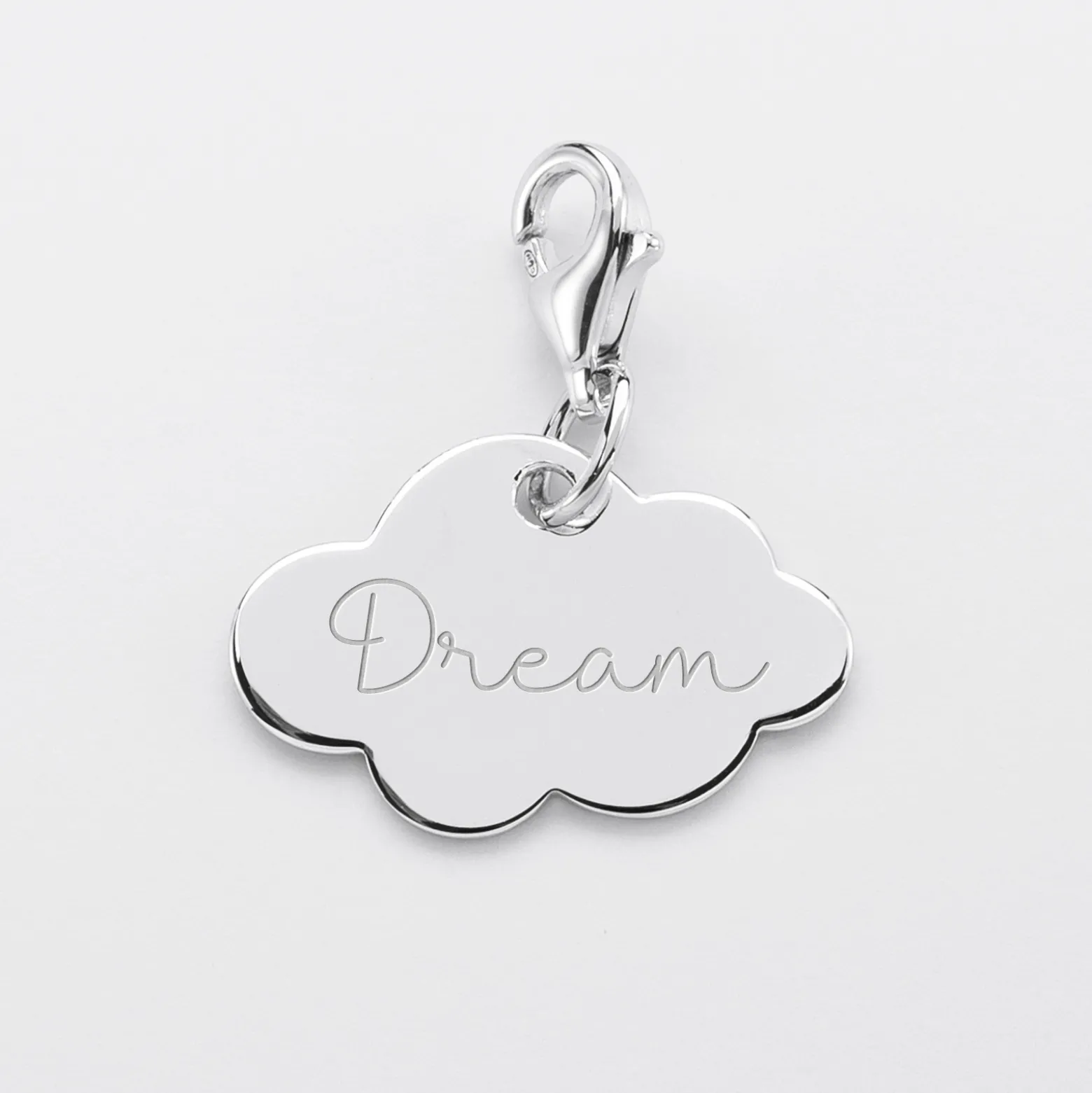 Charm gravé argent nuage 20x14 mm