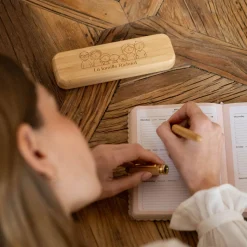 Coffret bambou personnalisé et stylo gravé 170x54 mm - édition spéciale "Famille"
