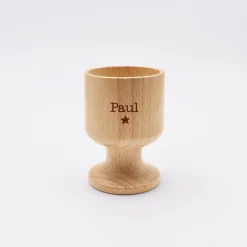 Coquetier personnalisé bois gravé