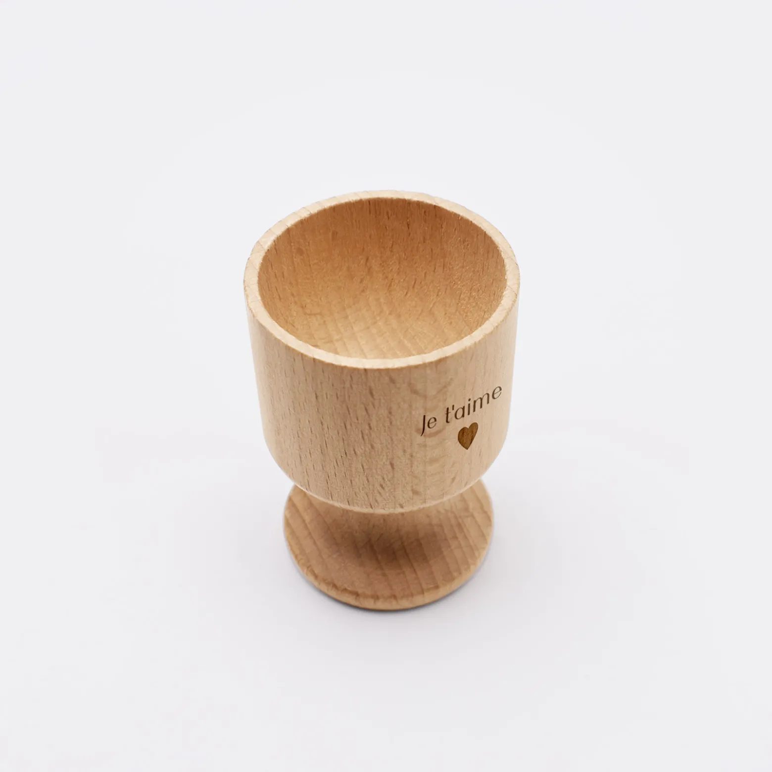 Coquetier personnalisé bois gravé