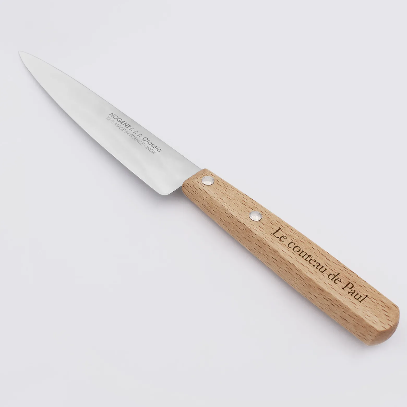 Couteau de cuisine personnalisé bois gravé