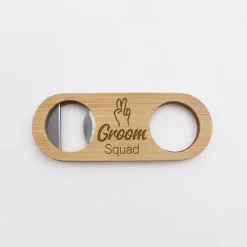 Décapsuleur EVG personnalisé bois gravé 10x4 cm