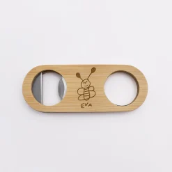 Décapsuleur personnalisé bois gravé 10x4 cm - Nos petits imparfaits
