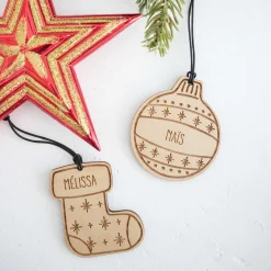Décoration de Noël personnalisée bois gravé
