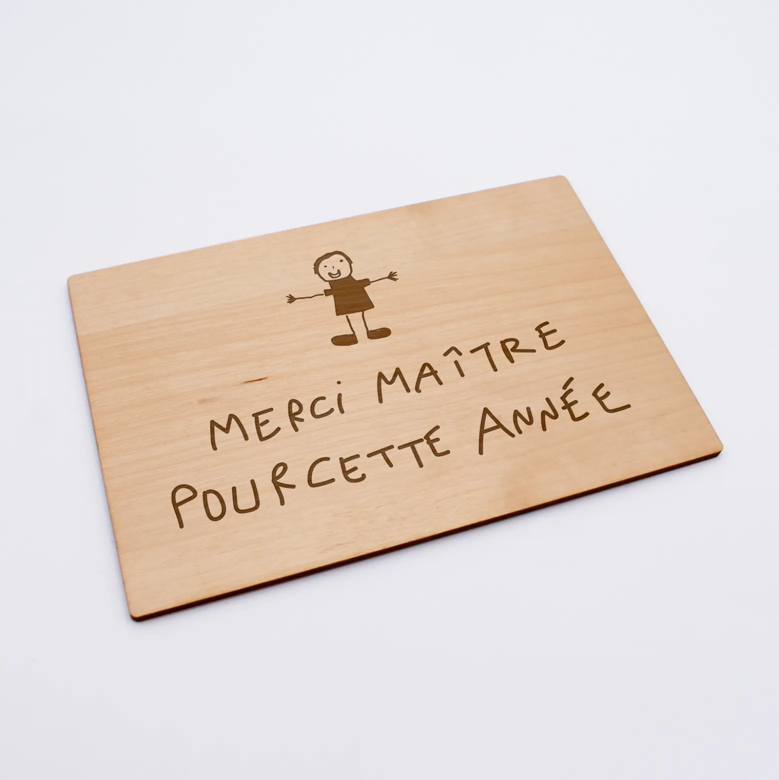 Diplôme du meilleur maître personnalisé bois gravé 15x10 cm avec support