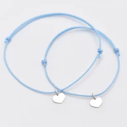 Duo de bracelets argent "Petit coeur"