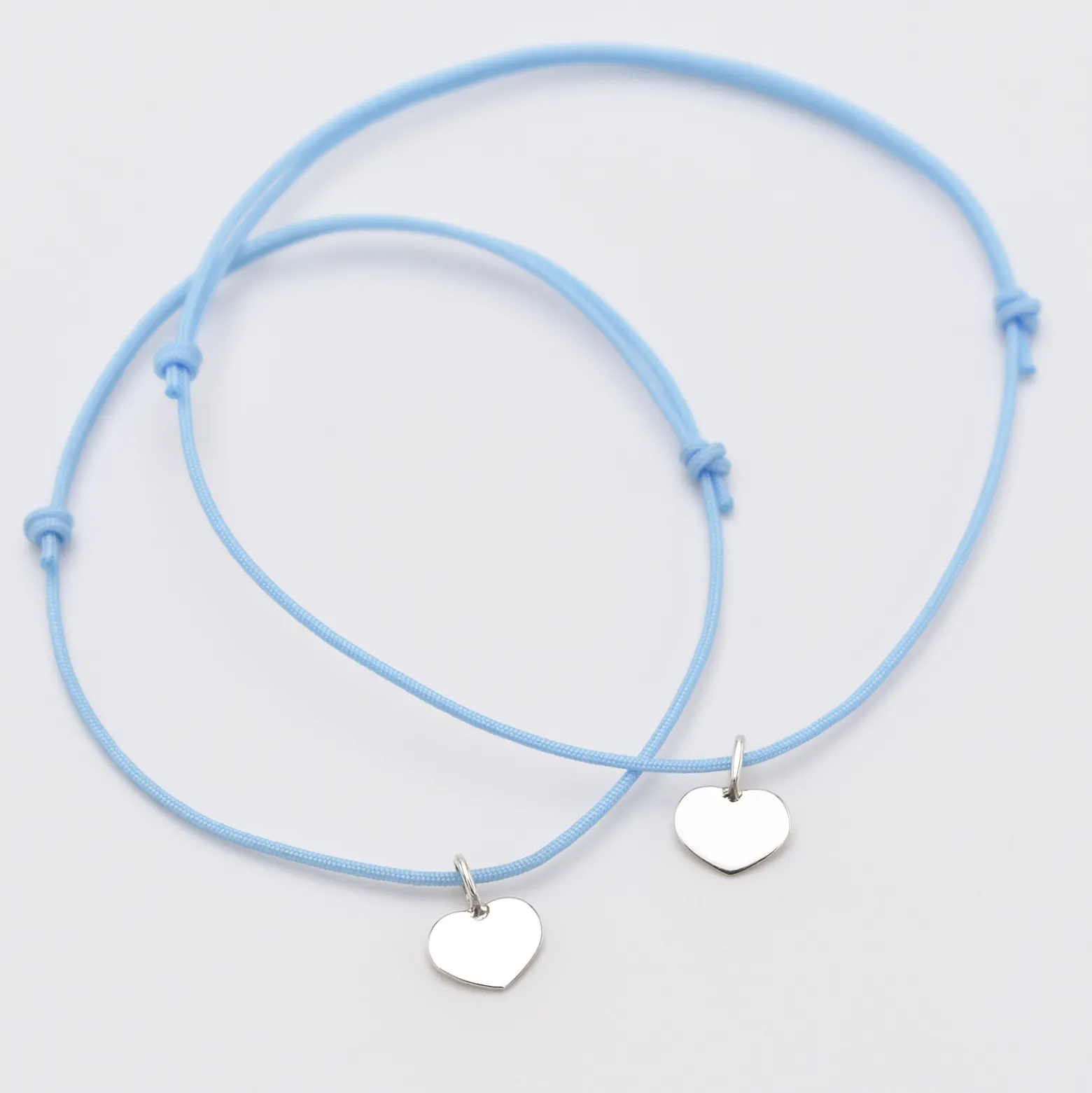 Duo de bracelets argent "Petit coeur"