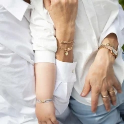 Duo de bracelets femme enfant "Le lien" plaqué or - HappyBulle x Lilylovesfashion