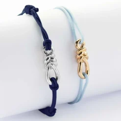 Duo de bracelets homme argent femme plaqué or "Le lien" - HappyBulle x Lilylovesfashion