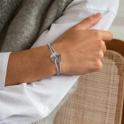 Duo de bracelets médailles gravées argent cible 20mm et cible 16mm