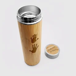 Gourde isotherme personnalisée bambou 500 ml